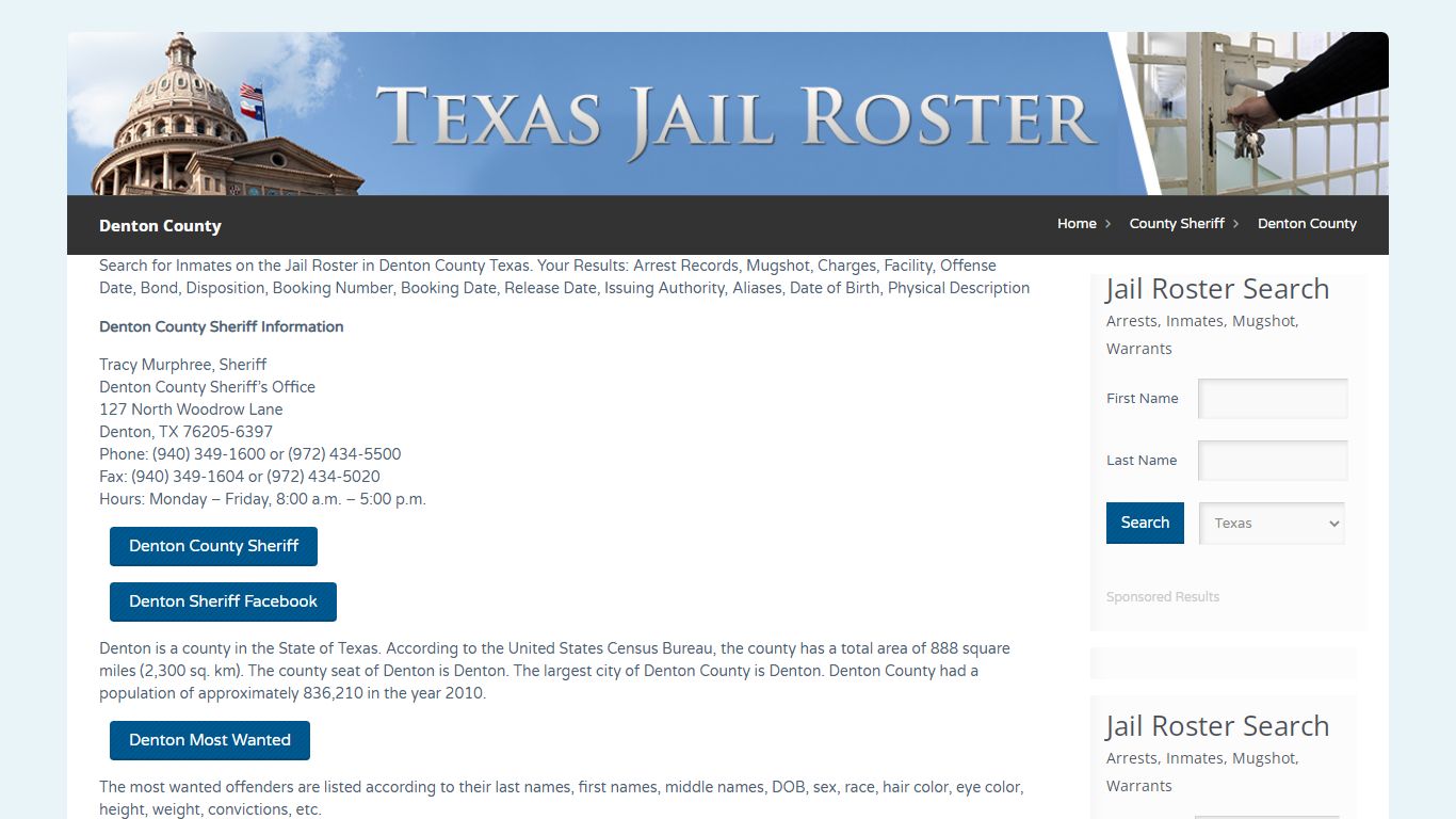 Denton County | Jail Roster Search